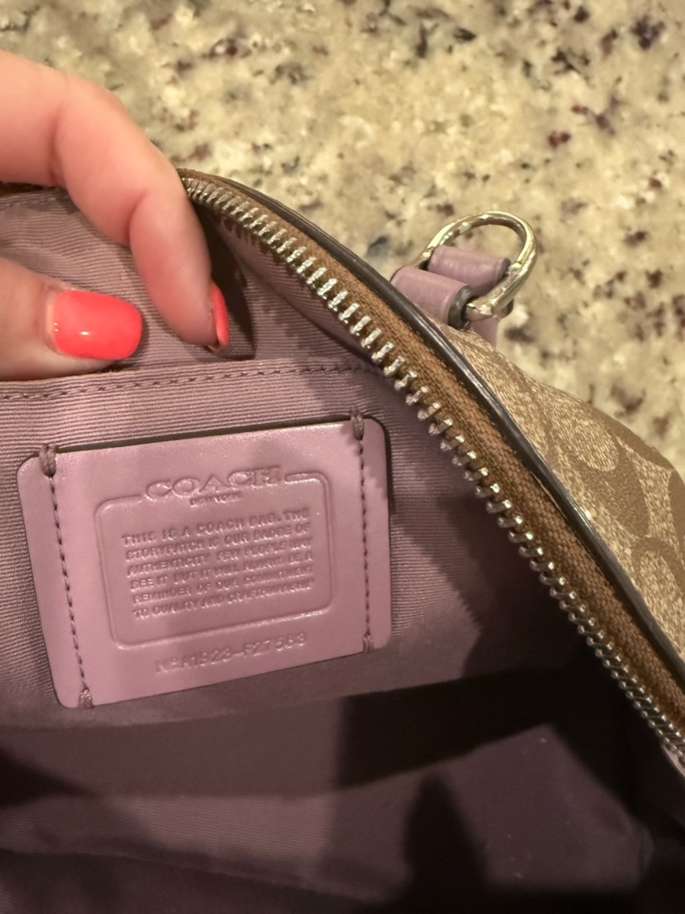 Coach Dome Satchel in Brown Canvas with Pink Trim - Picture 3 of 3